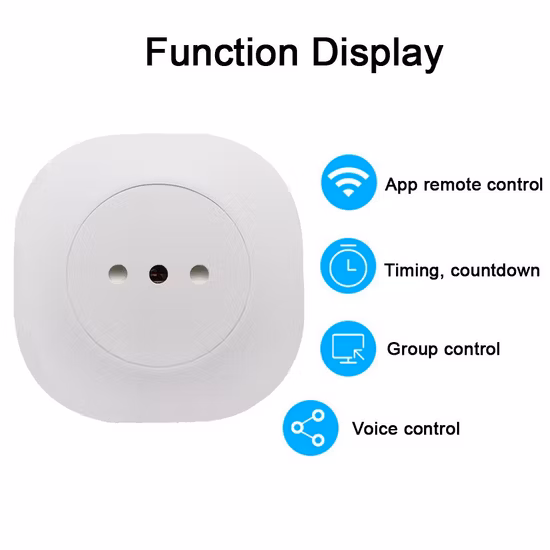WiFi Zigbee Smart Electrical Switch Socket 6 Pin