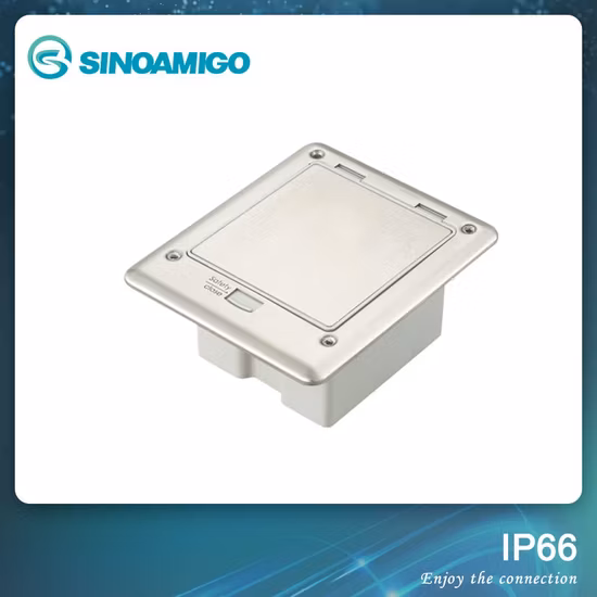Tomada de piso impermeável externa IP66