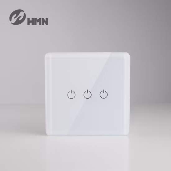 Interruptor de luz wi-fi de parede padrão da UE, interruptor de controle remoto sensível ao toque com Amazon Alexa Google para interruptor sem fio para casa inteligente