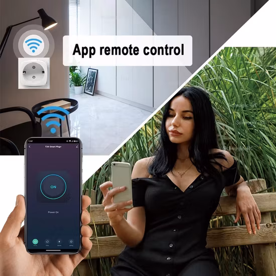 Tuya Zigbee Light Smart Life Google Home Tomada de energia