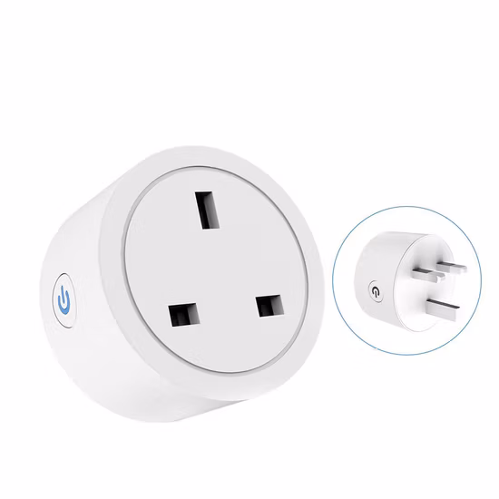 Zigbee Tuya Smart Socket WiFi UK Plug Adaptador de 3 pinos