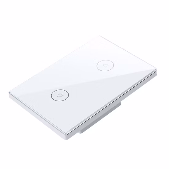 Interruptor de luz elétrica inteligente Zigbee Wall Touch Tuya com vidro temperado